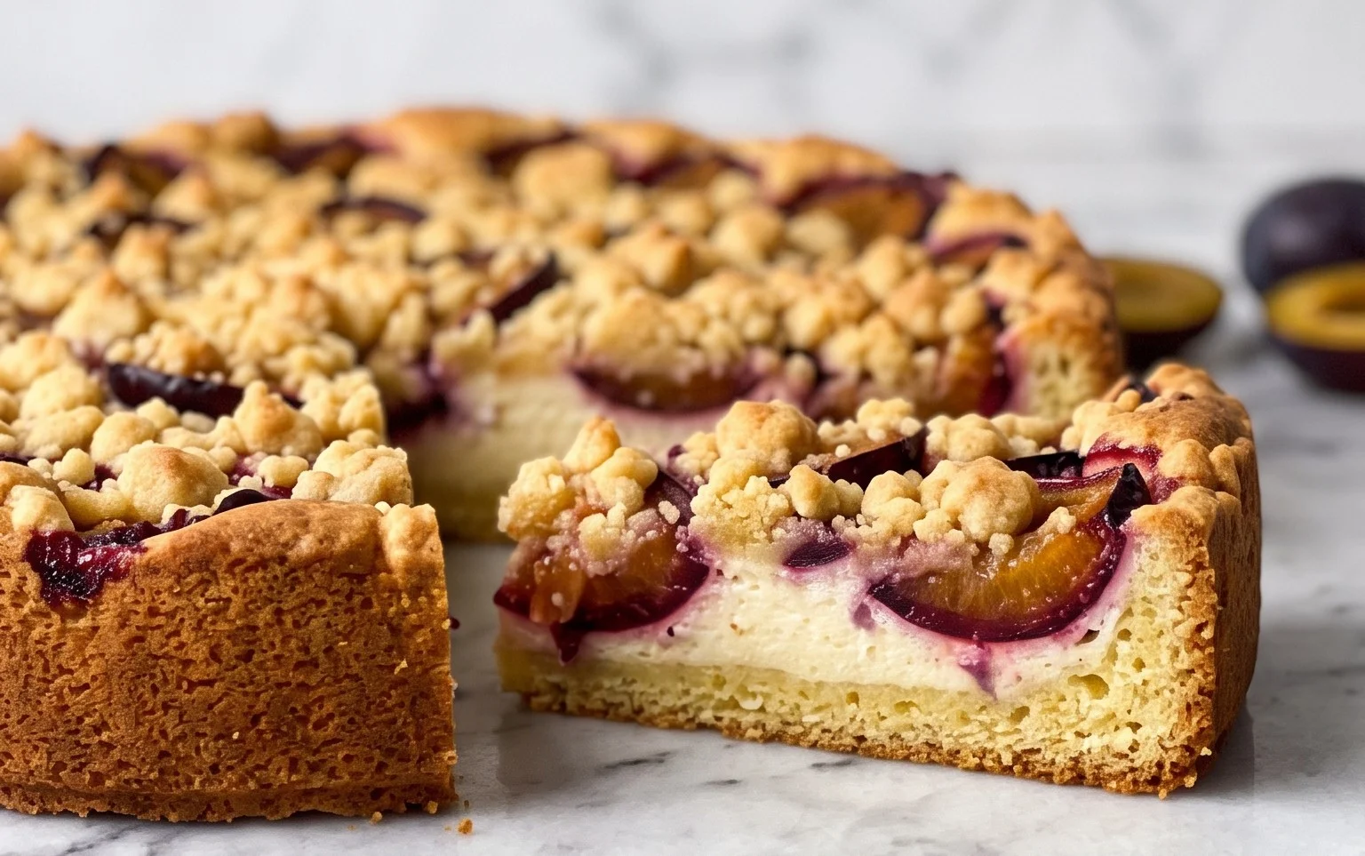 Zwetschgenkuchen mit Quark & Streuseln: Spätsommer!