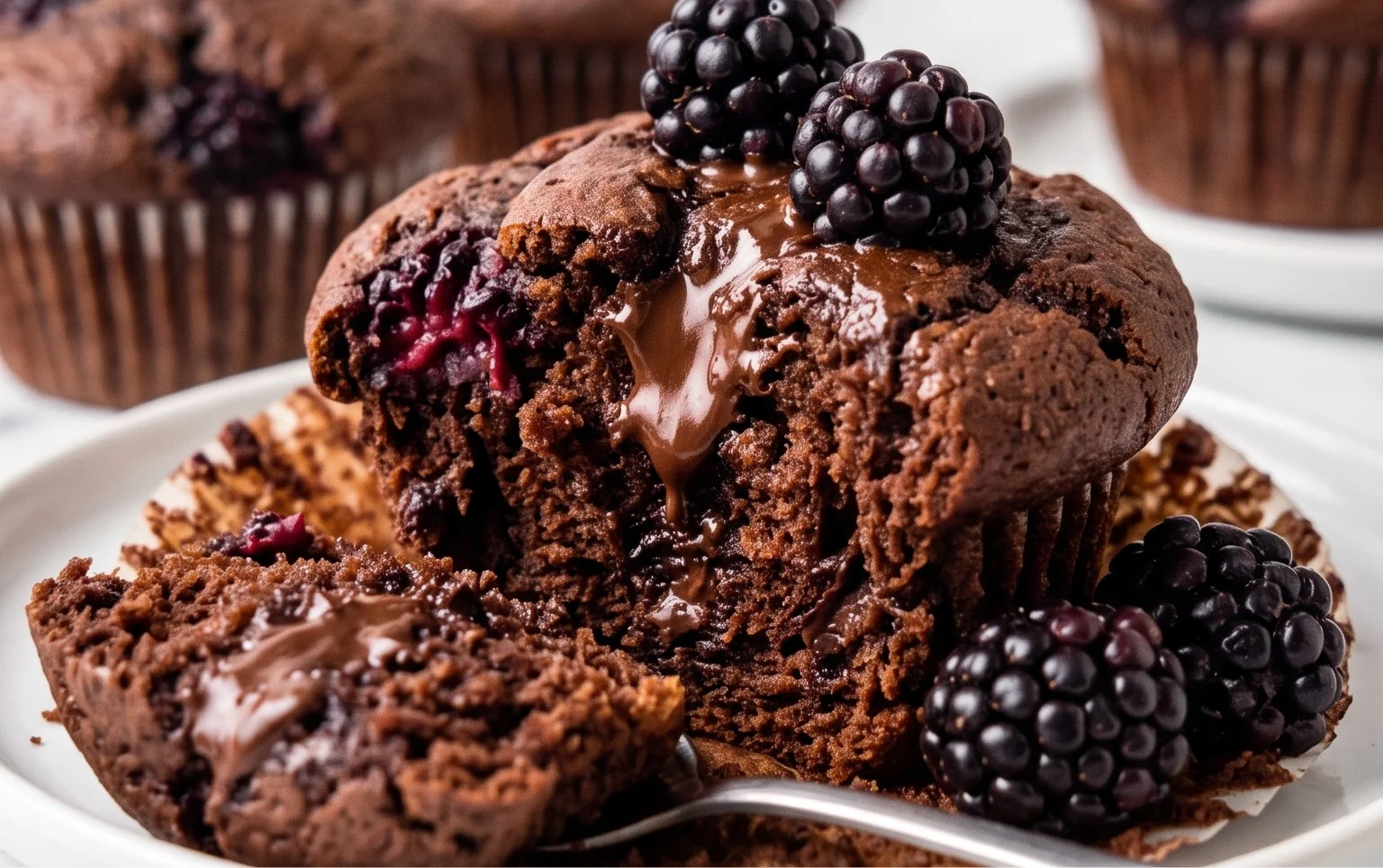 Brombeer Schokoladen Muffins